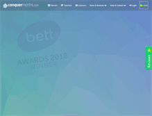 Tablet Screenshot of conquermaths.com